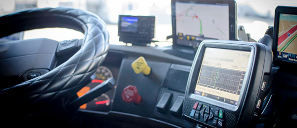 electronic logging devices are installed in a truck cab