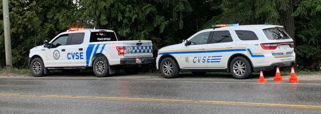 image of CVSE vehicles at the roadside