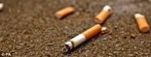 image of butts discarded by careless smokers