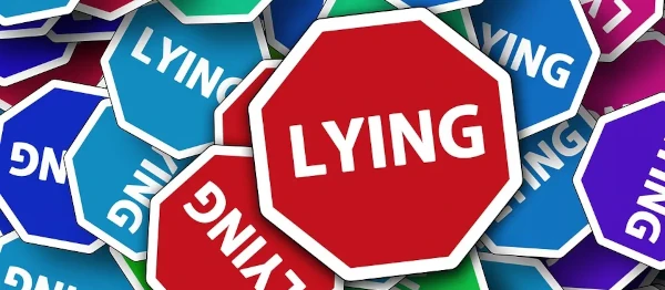 images of stop signs containing the word lying