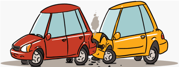 image of a rear end collision between two cars