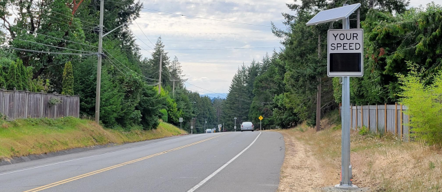 image of typical roadside speed reader boards