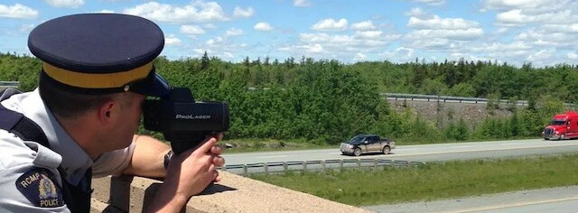 image of speed measurement by police