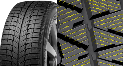 image showing what sipes are on a tire rated M+S