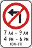 No Left Turn Sign