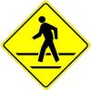 image of warning sign for crosswalks